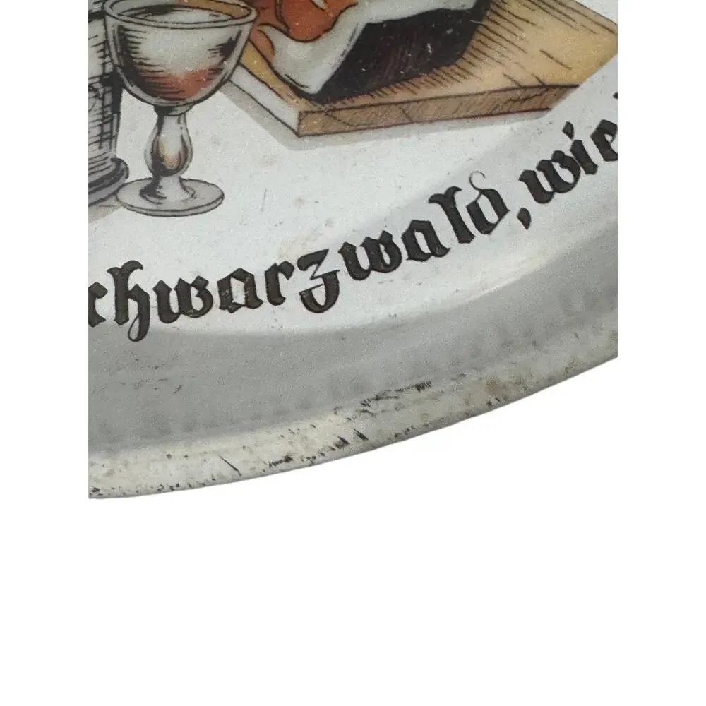 Vintage 1950s Mid Century German Tin Souvenir Tray 12